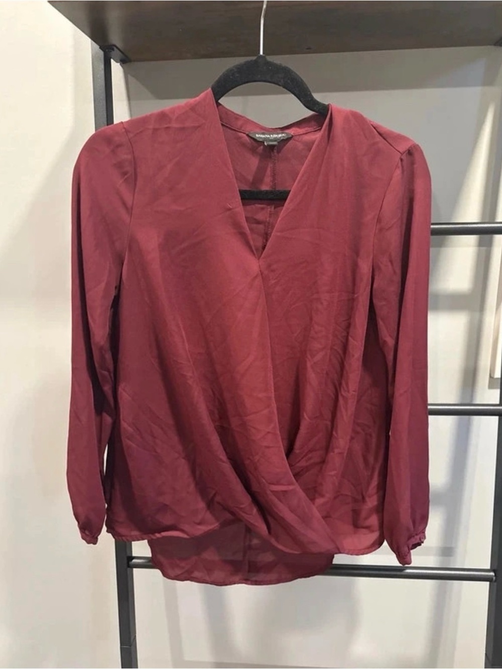 Banana Republic Women’s Draped Long-Sleeve Blouse